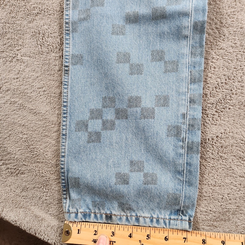 Levis 511 Strong Mens size 36x30 Checkered Print Denim Jeans 5 Pocket - Picture 8 of 12